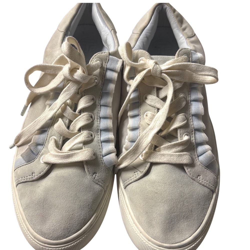 Tory Sport Womens Ruffle Sneaker Suede Low Top Lace Up Shoes 9M 8481